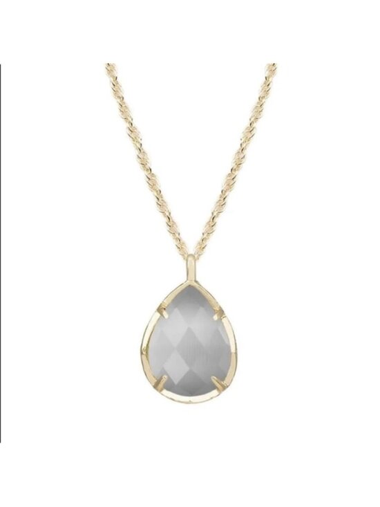 Kendra Scott Jewelry - EUC Kendra Scott Gold Tone Teardrop Pendant Necklace